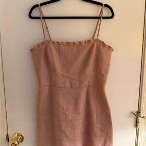 Reformation Blush Linen Dress
